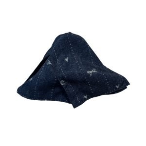 CC002-01 Blue Claw Clip with Stylish Heart Bow