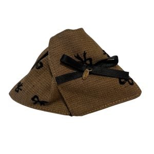 CC003-01 Coffee Claw Clip with Linen Bow