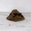 Coffee Claw Clip with Linen Bow