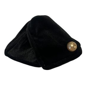 CC004-01 Elegant Black Velvet Claw Clip