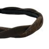 HB001-03 Khaki Brown Twisted Plaid Headband