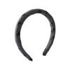 HB003-01 Gray Headband with Bow Pattern