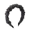 HB005-01 Gray Ruched Headband with Bow pattern