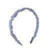 HB006-01 Blue Ruched Satin Headband