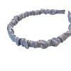 HB006-04 Blue Ruched Satin Headband