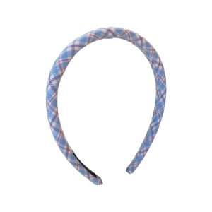 HB008-01 Powder Blue Plaid Headband