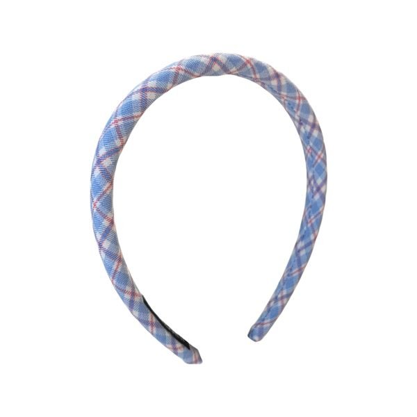 Powder Blue Plaid Headband