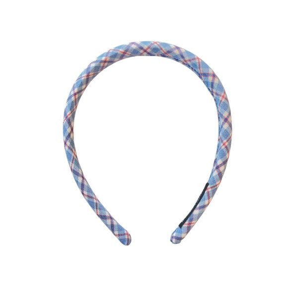 Powder Blue Plaid Headband
