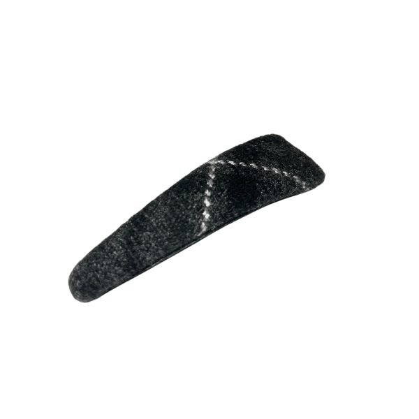 Black Plaid Snap Hair Clip