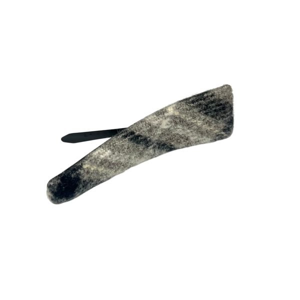 Gray Plaid Snap Hair Clip