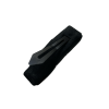 Black Bow Artificial Leather Snap Hair Clip