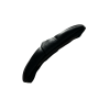 Black Bow Artificial Leather Snap Hair Clip