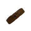 Brown Bow Artificial Leather Snap Hair Clip