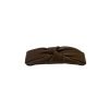 Brown Bow Artificial Leather Snap Hair Clip