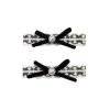 Black & White Lace Hair Clip with Bow