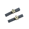 Gray Hair Clip with Milky Floral