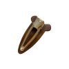Bear-shaped Brown Acetate Hair Clip