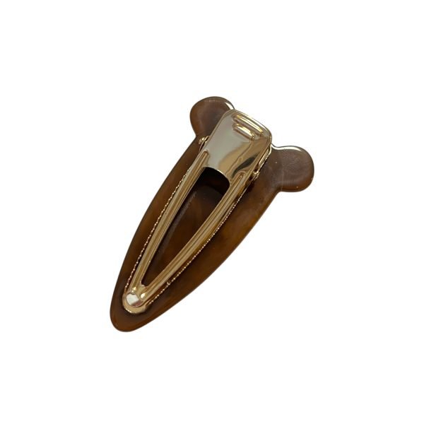 Bear-shaped Brown Acetate Hair Clip