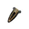 Bear-shaped Black Striped Acetate Hair Clip