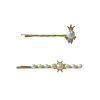 Golden Hair Clip with Pearl