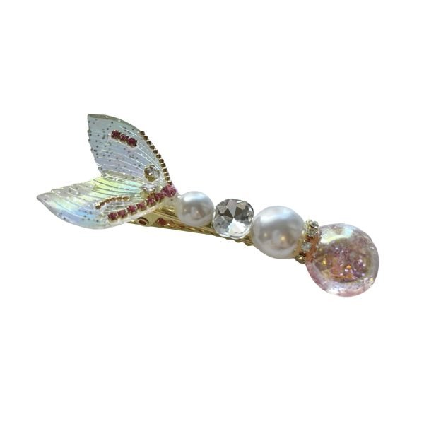 Pink Mermaid Pearl Hair Clip
