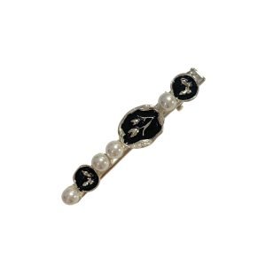 HC025-01 Grace Black Tulip Hair Clip