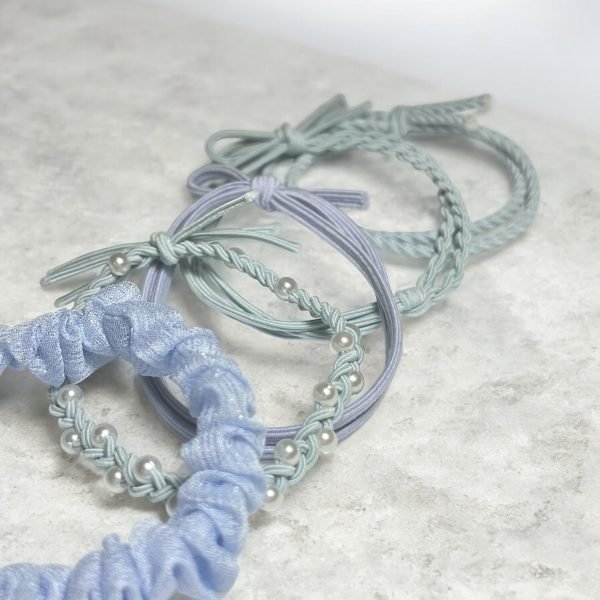 Powder Blue Ocean Hair Tie Set