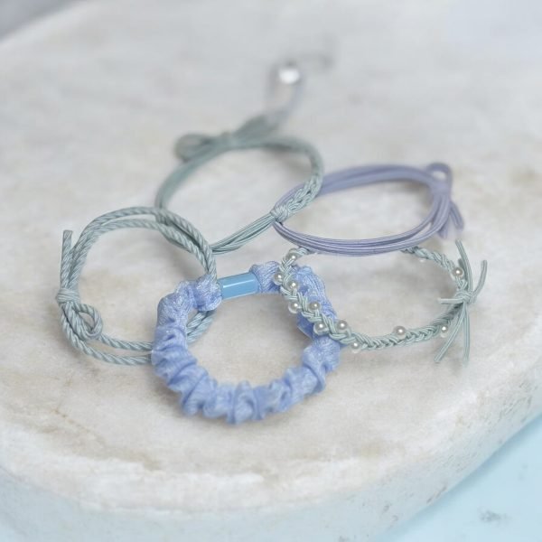 Powder Blue Ocean Hair Tie Set