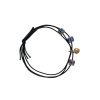 Black Geometric Triple Layer Hair Tie with Heart