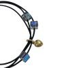 Black Geometric Triple Layer Hair Tie with Heart