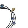 Black Geometric Triple Layer Hair Tie with Heart