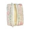 Pink & White Bow Makeup Bag with Quilted Heart pattern