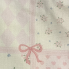 Pink & White Bow Makeup Bag with Quilted Heart pattern