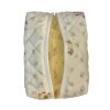 Beige Yorkshire Terrier Floral Quilted Makeup Bag