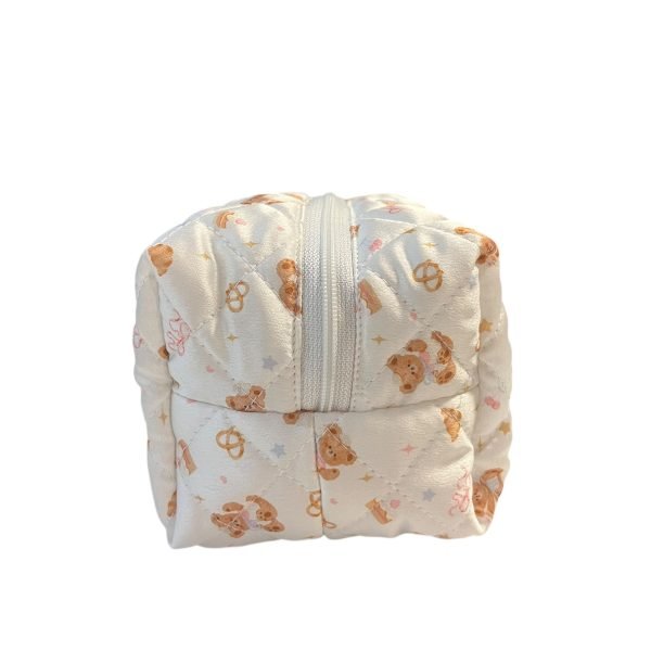 Sweet Bear Satin Makeup Bag
