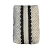 White Polka Dot Lace Makeup Bag with Quilted Heart pattern