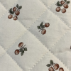 Beige Fruit Pattern Quilted Makeup Bag