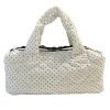 Polka Dot on Quilted Heart Pattern Makeup Bag (with Handle)