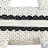 Polka Dot on Quilted Heart Pattern Makeup Bag (with Handle)