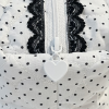 Polka Dot on Quilted Heart Pattern Makeup Bag (with Handle)