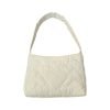 Beige Heart Quilted Shoulder Bag