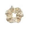 Polka Dot Beige Scrunchie