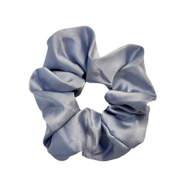 Classic Blue Satin Scrunchie