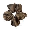 Classic Brown Satin Scrunchie
