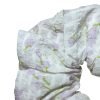 Natural Purple Floral Gauze Scrunchie