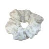 Natural Purple Floral Gauze Scrunchie