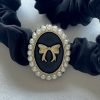 Black Vintage Bow Scrunchie
