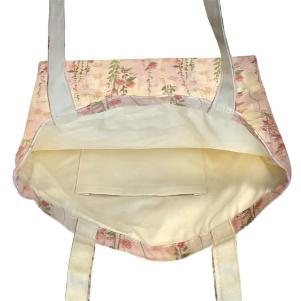 Vintage Pink Floral Tote Bag