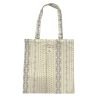 Digital Floral-striped Tote Bag