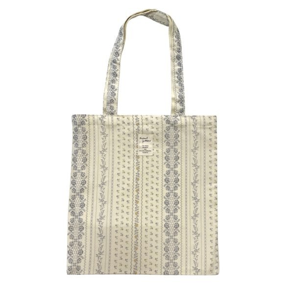 Digital Floral-striped Tote Bag